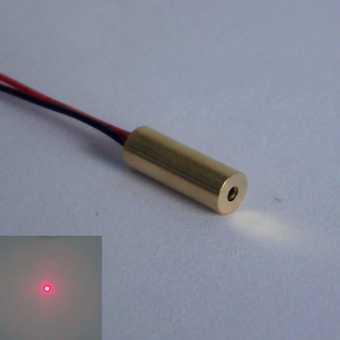 Small Size 635nm 5mW Red Laser Diode Module Point Positioning Indicator Φ5×14mm - Click Image to Close